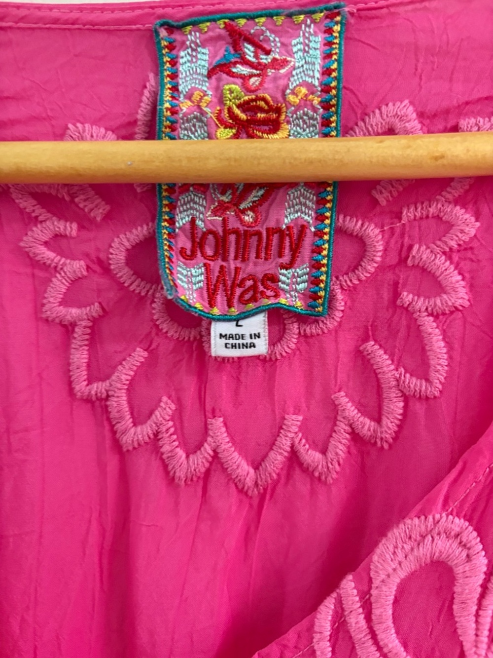 Johnny Was pink beautiful shirt Large - Picture 2 of 5